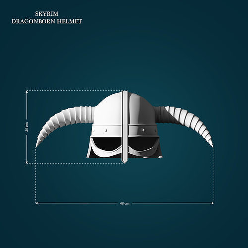 Dragonborn Helmet from Skyrim 3D print model