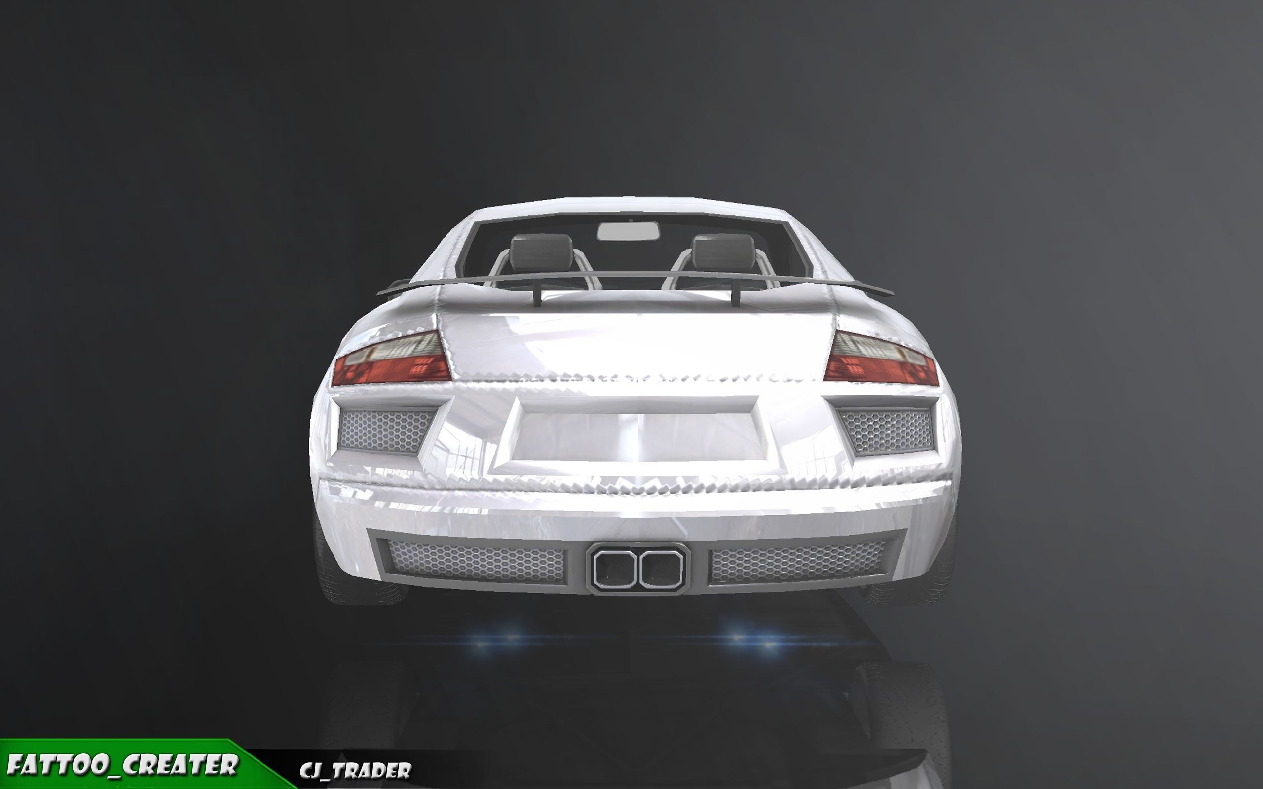 lowpoly Audi R8 in Geneva Racing Car 3D Model Low-poly 3D model_4