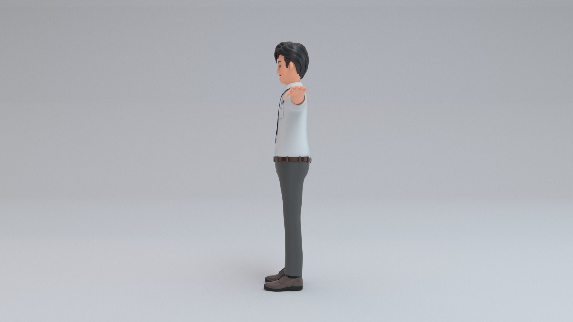 air traffic controller Low-poly 3D model_4