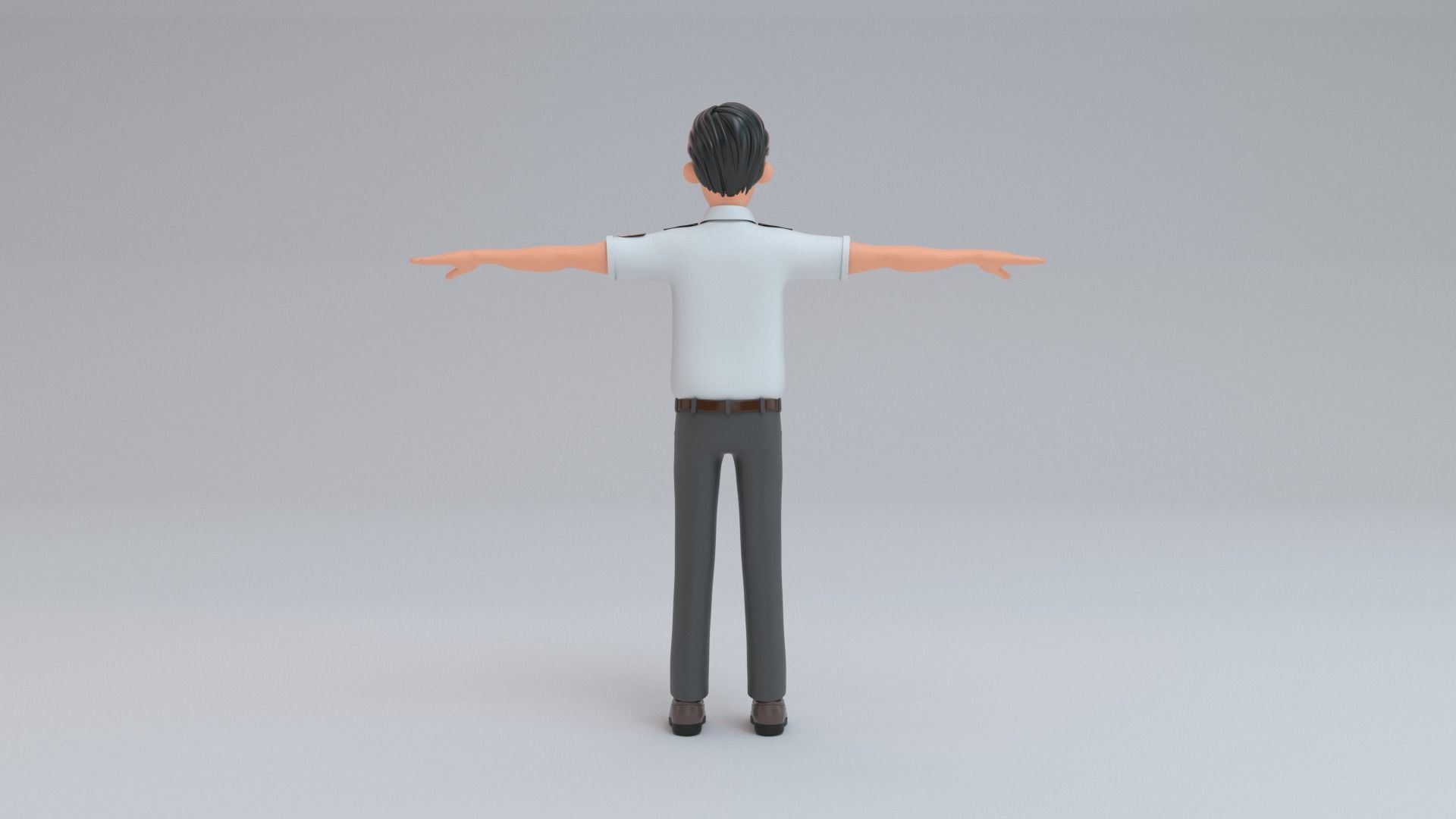 air traffic controller Low-poly 3D model_5