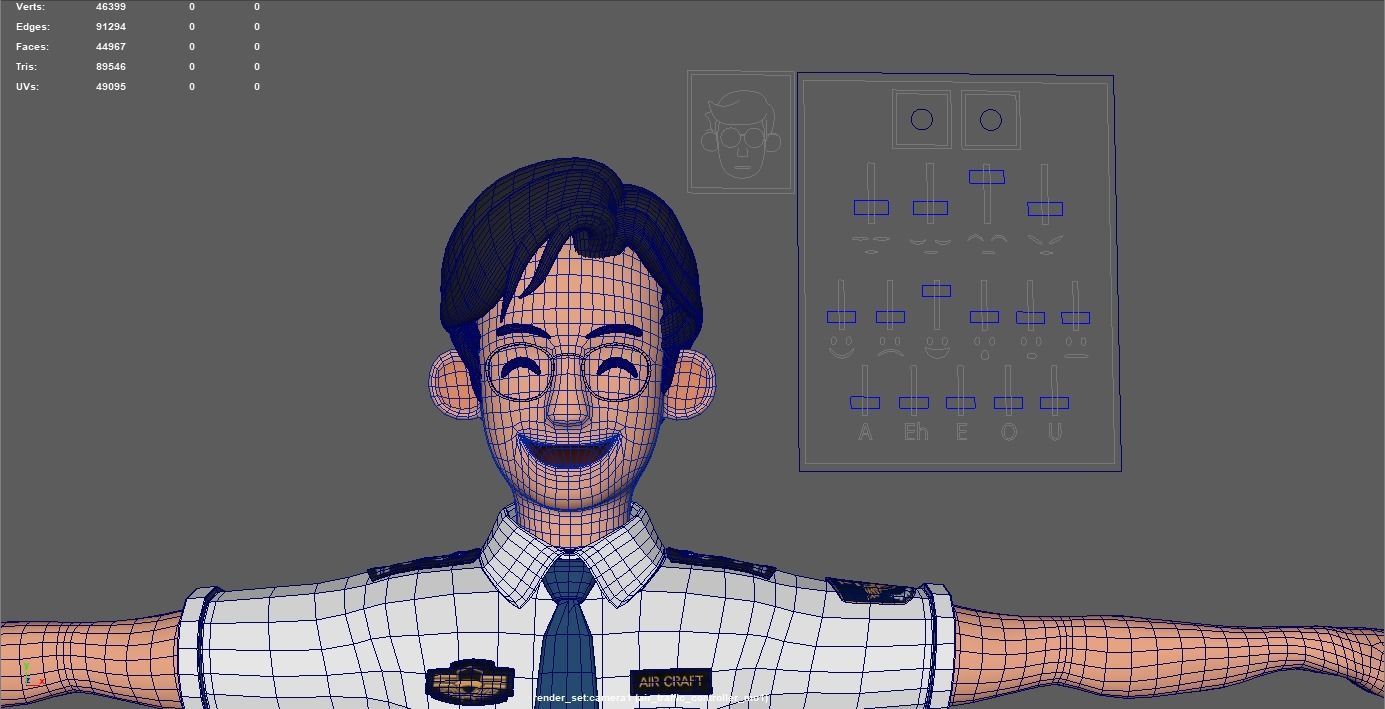 air traffic controller Low-poly 3D model_1