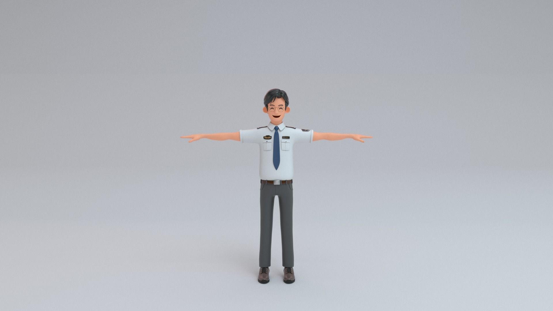 air traffic controller Low-poly 3D model_12