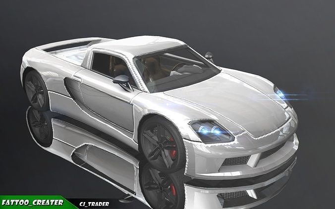 Lowpoly  Porsche Carrera GT Car Racing 3D Model Low-poly 3D model