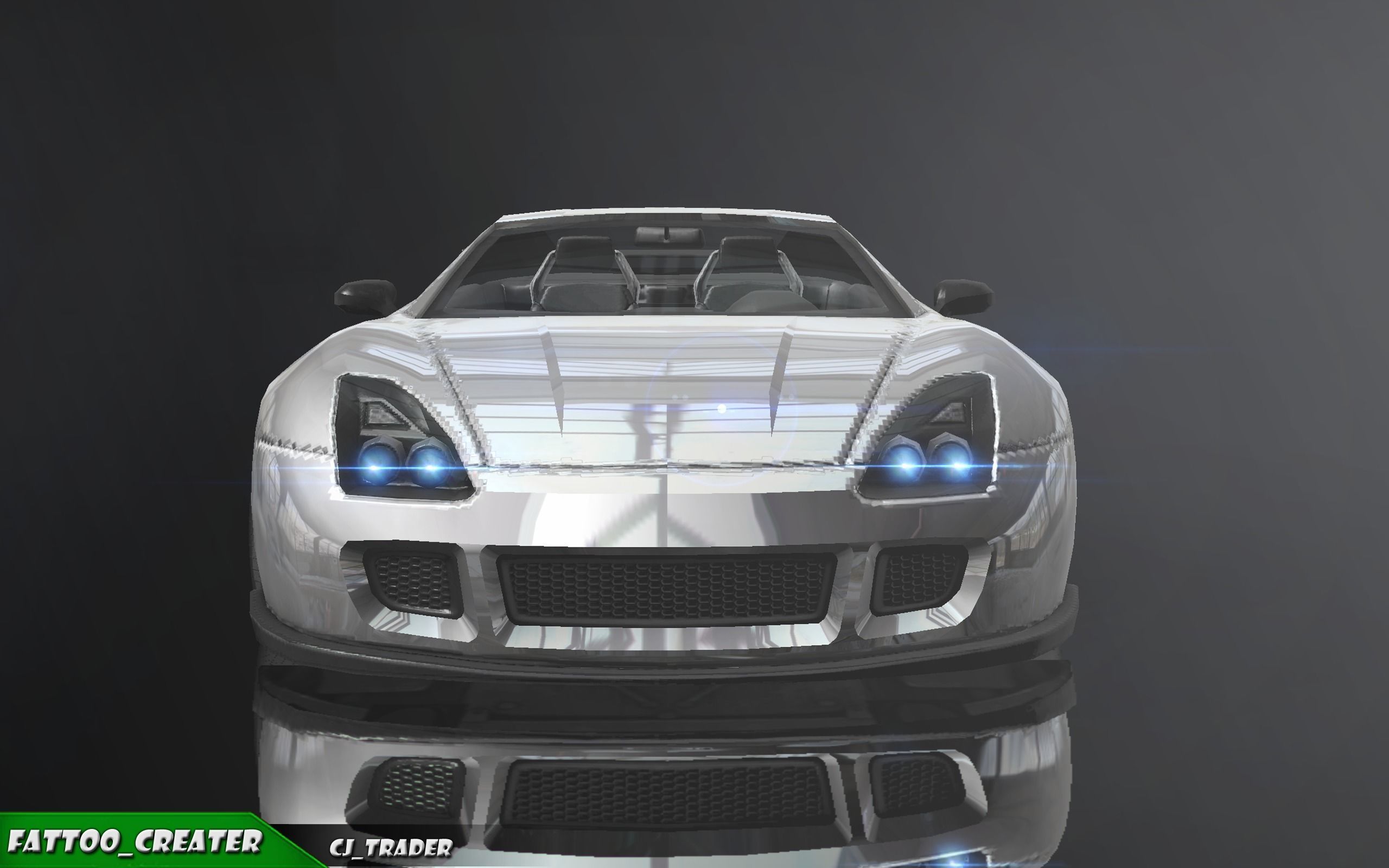 Lowpoly Super Racing Car Concept 3D Model Low-poly 3D model_8