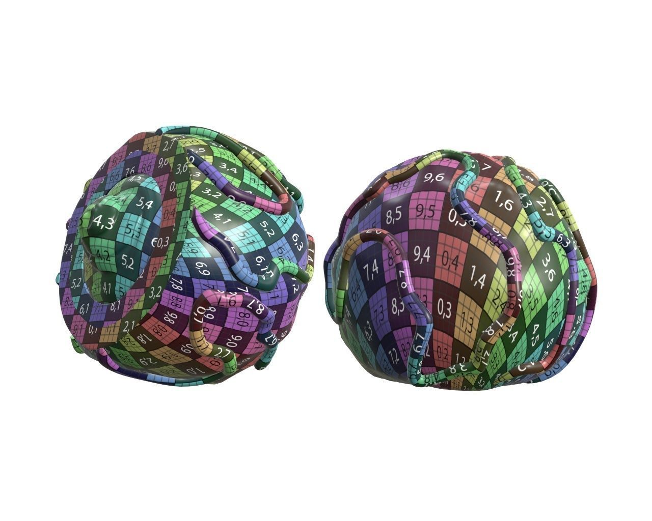 Chocolate candy whole and half 3D model_10