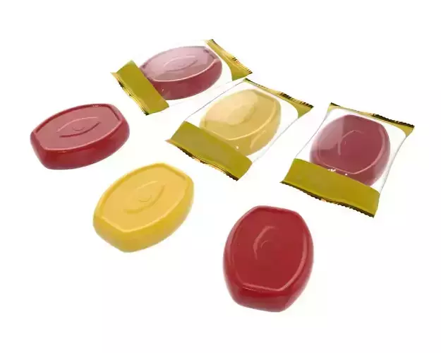 Blank candy plastic package mock up 02 3D model