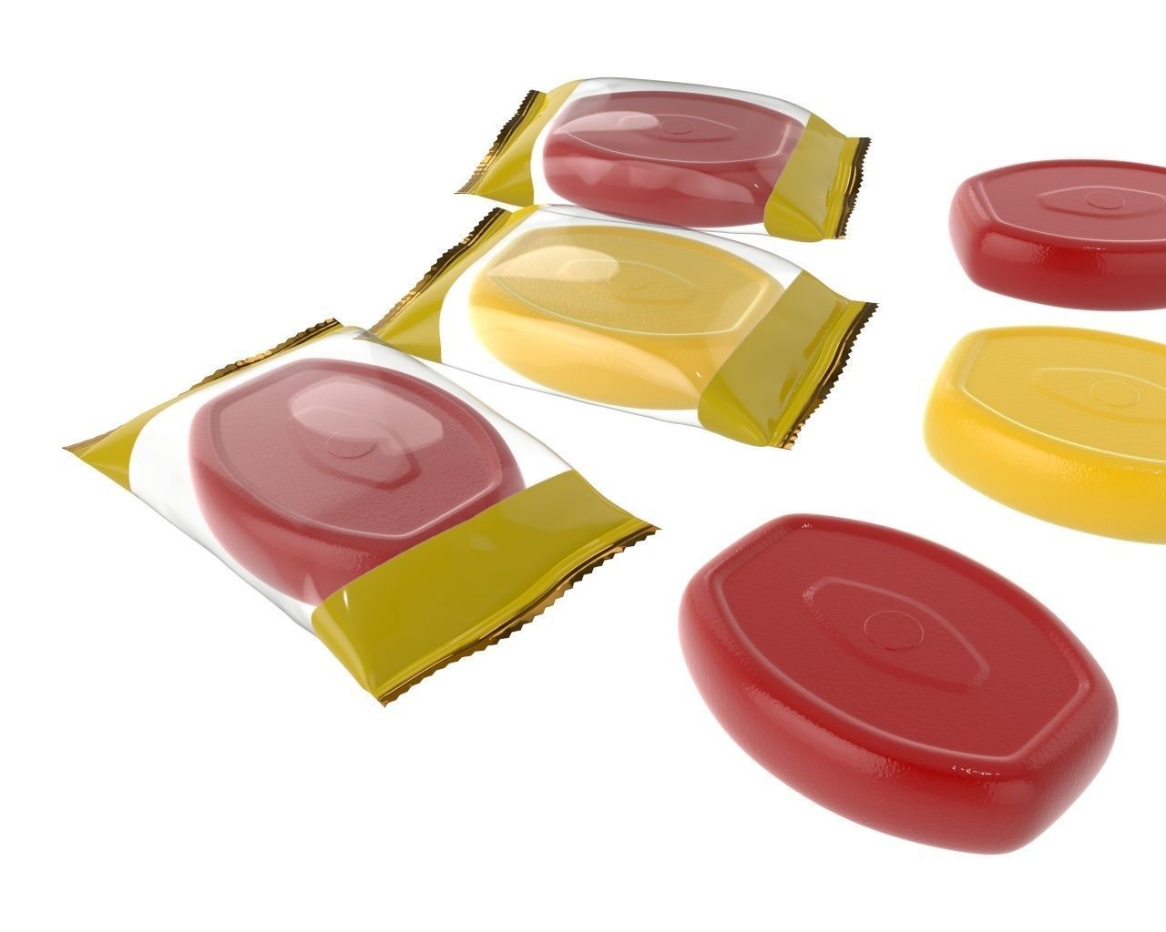 Blank candy plastic package mock up 02 3D model_4