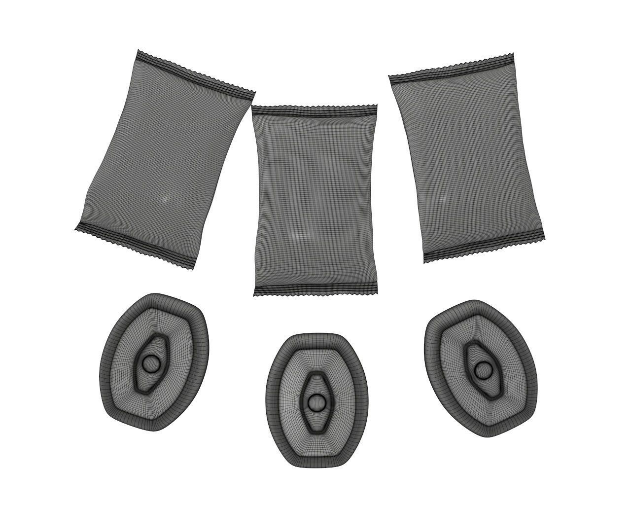 Blank candy plastic package mock up 02 3D model_7