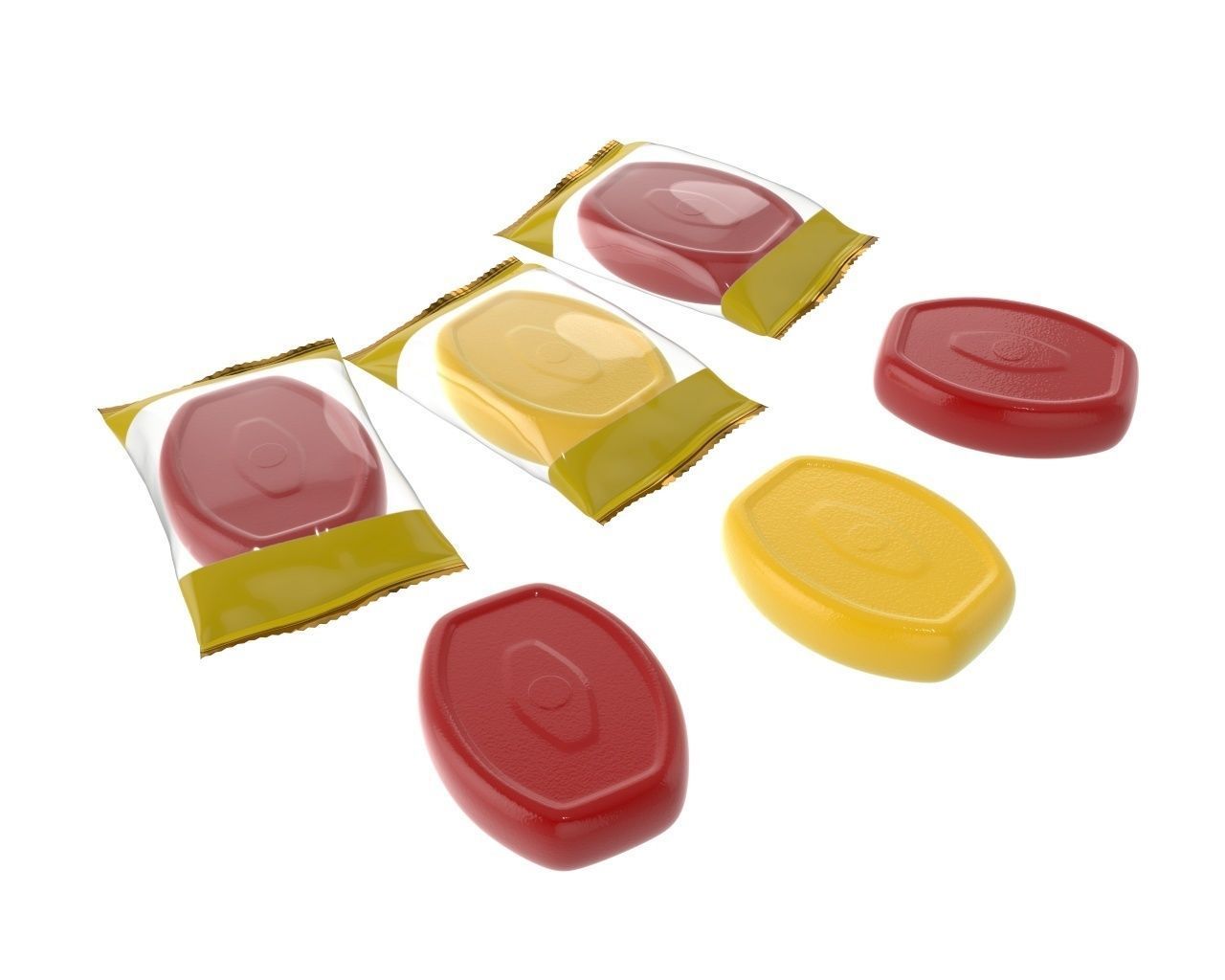 Blank candy plastic package mock up 02 3D model_2