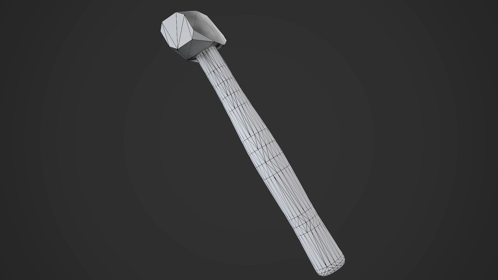 Old Damaged Hammer AAA Game Ready Prop Asset Low-poly 3D model_11