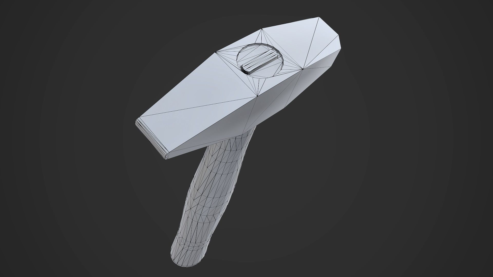 Old Damaged Hammer AAA Game Ready Prop Asset Low-poly 3D model_10