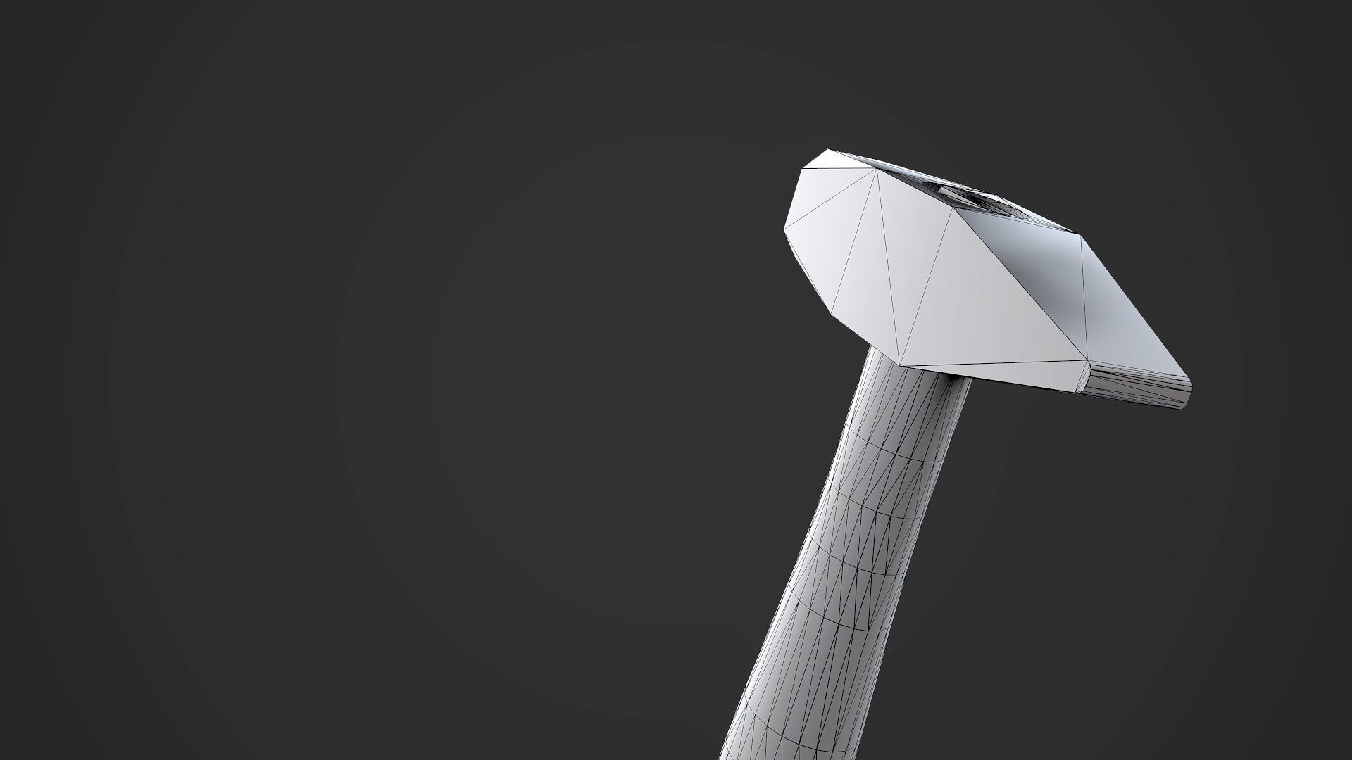 Old Damaged Hammer AAA Game Ready Prop Asset Low-poly 3D model_12