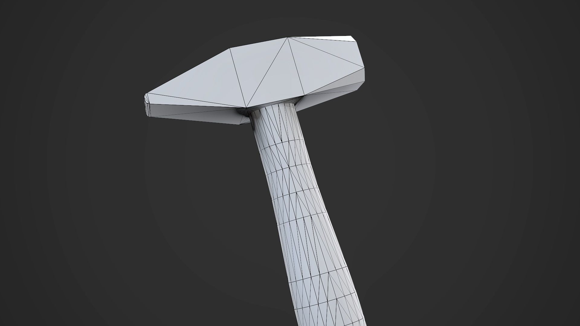 Old Damaged Hammer AAA Game Ready Prop Asset Low-poly 3D model_9