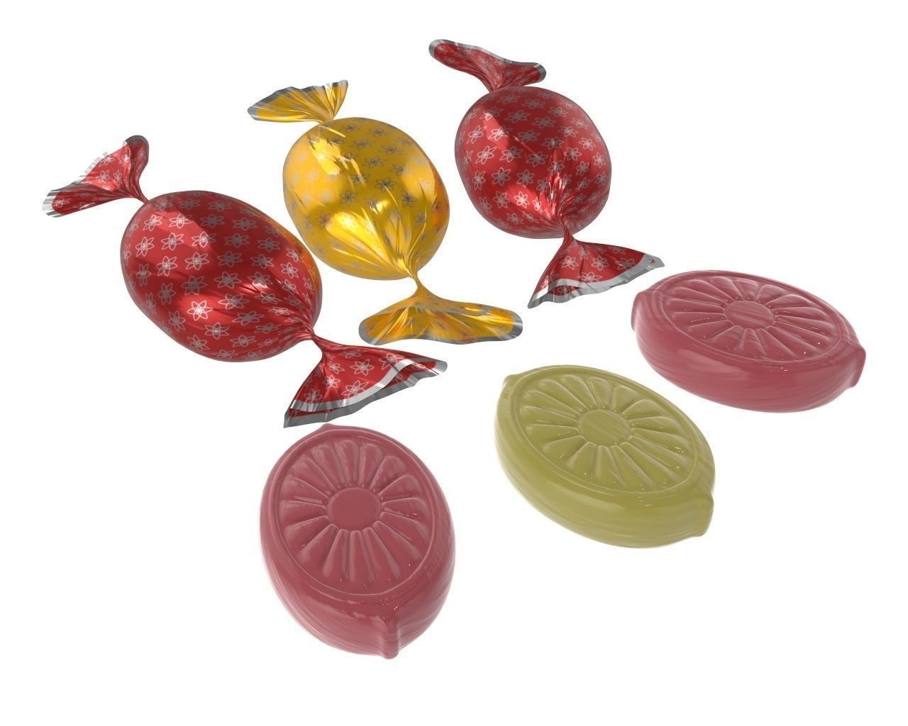 Blank candy plastic package mock up 03 3D model_2