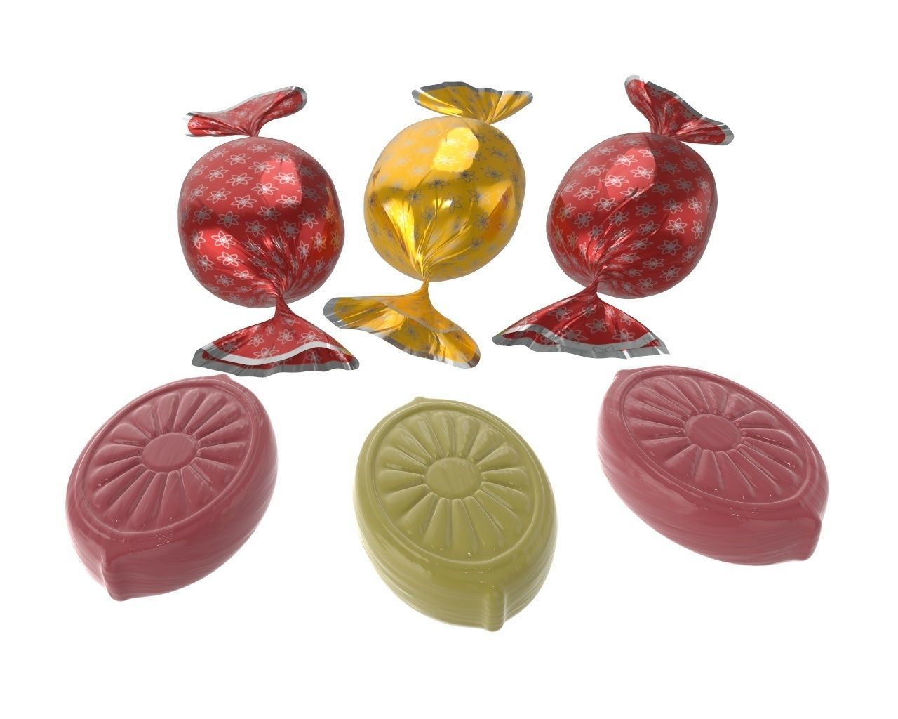 Blank candy plastic package mock up 03 3D model_4