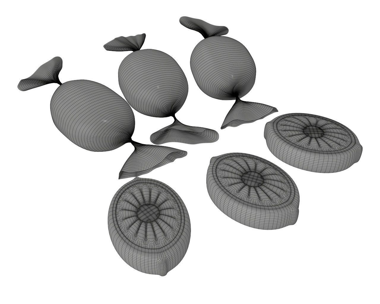 Blank candy plastic package mock up 03 3D model_6