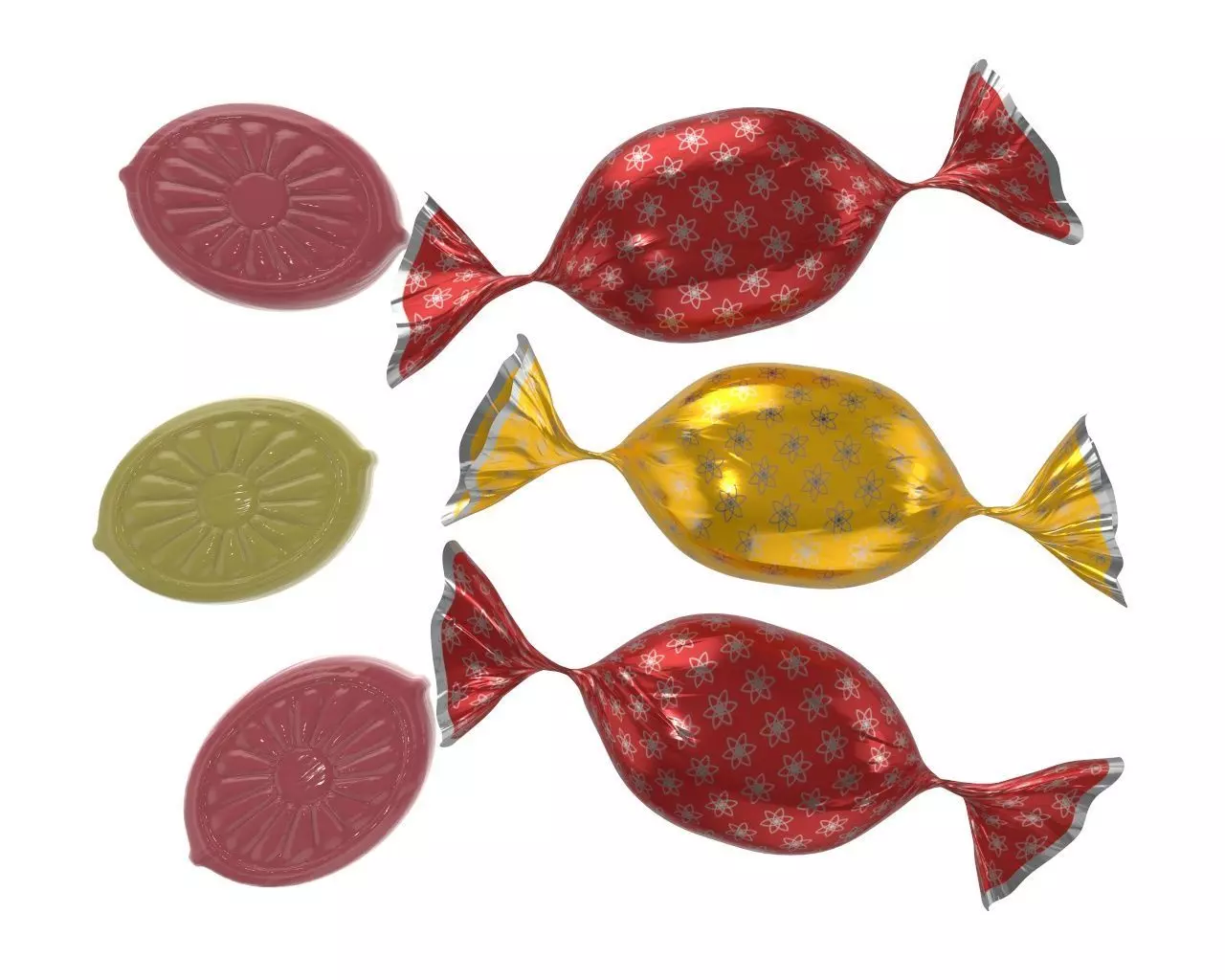 Blank candy plastic package mock up 03 3D model_0