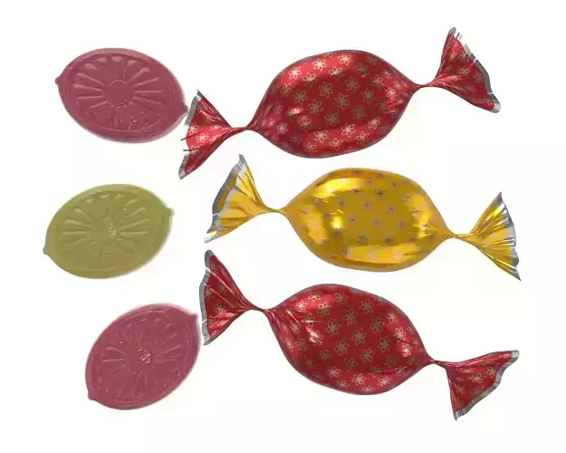 Blank candy plastic package mock up 03 3D model