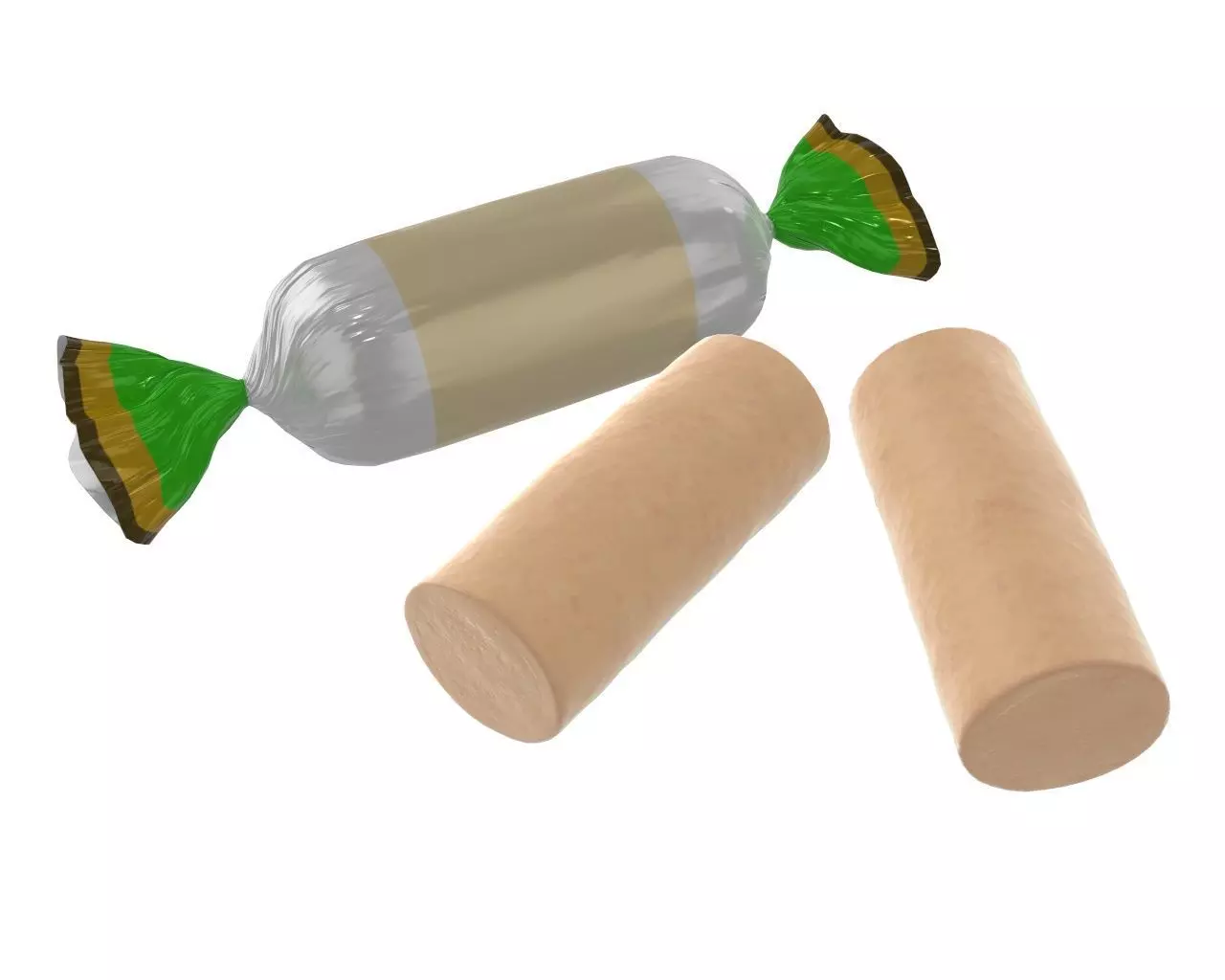 Blank candy plastic package mock up 04 3D model_0