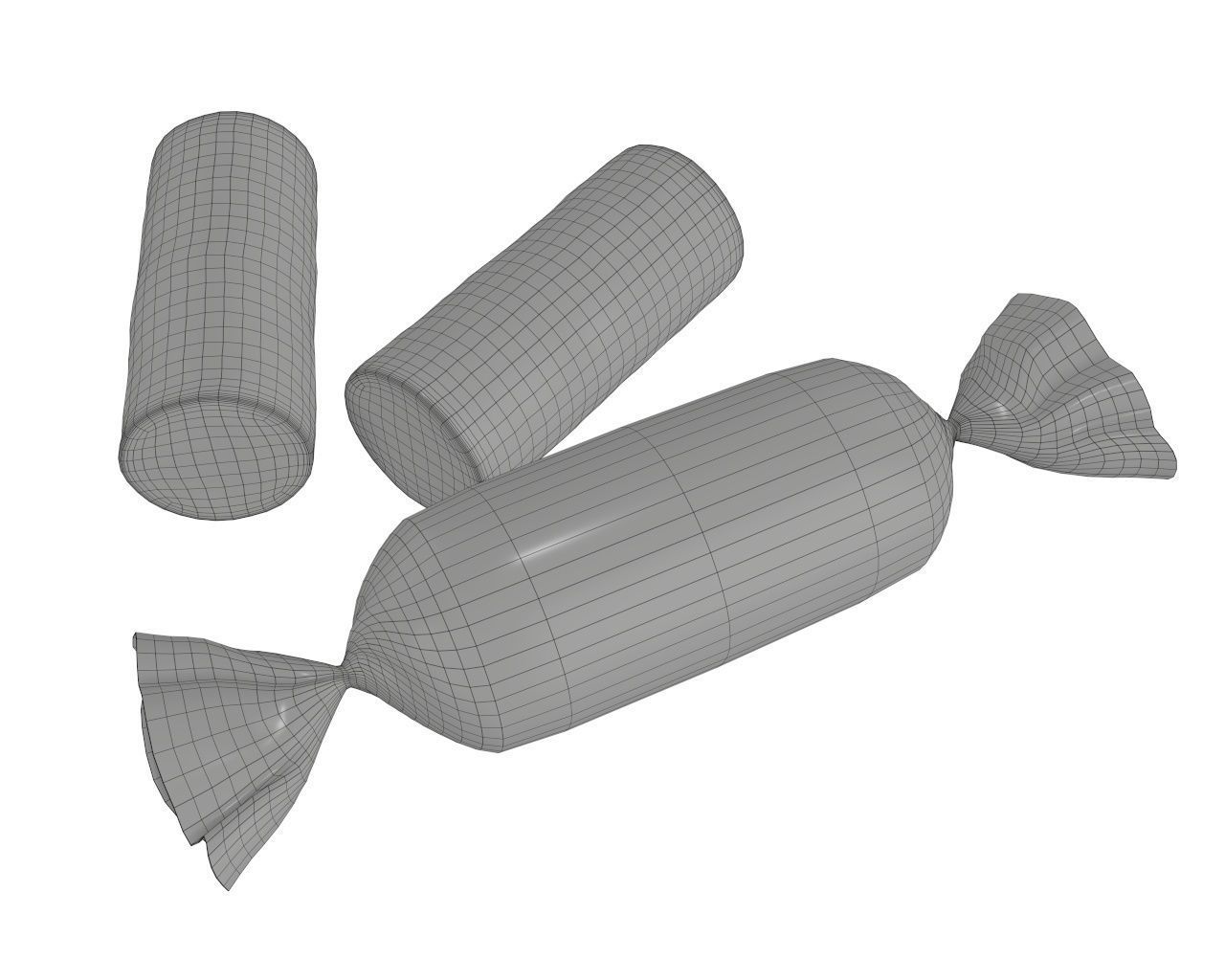 Blank candy plastic package mock up 04 3D model_7