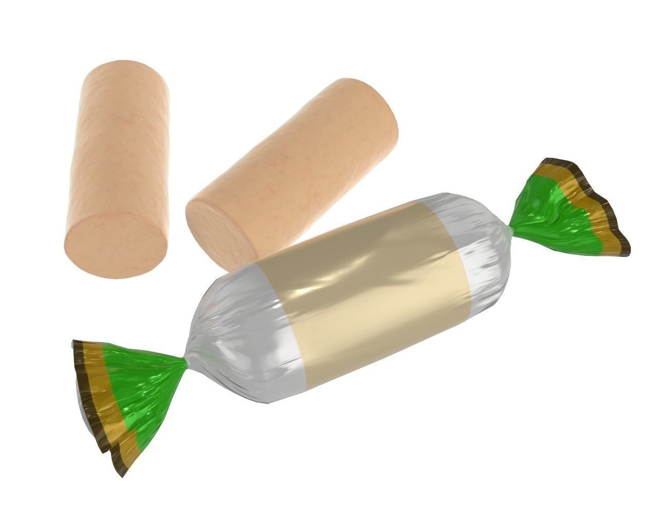 Blank candy plastic package mock up 04 3D model_3