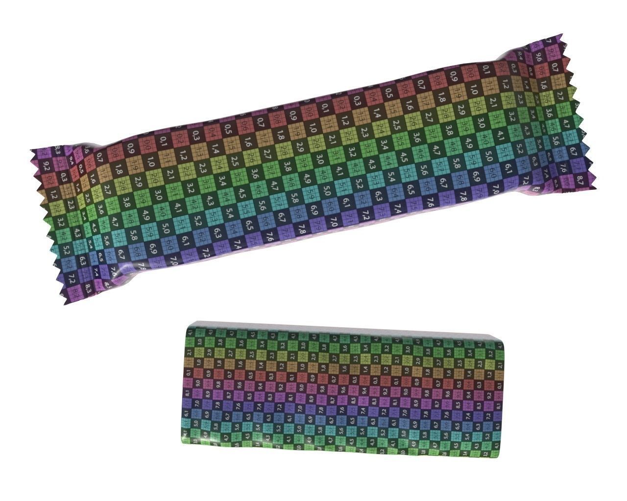 Blank food candy chocolate plastic package wrap mock up 3D model_10