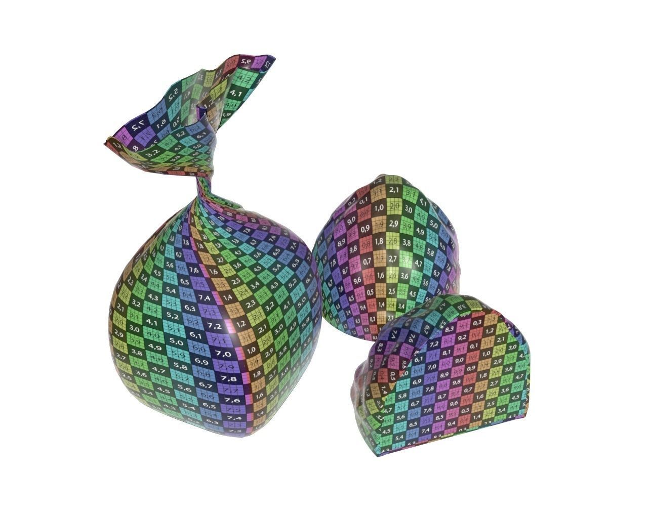 Blank food candy chocolate plastic package wrap mock up 02 3D model_10