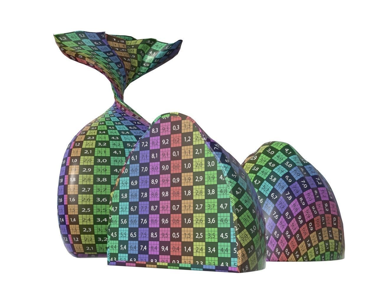 Blank food candy chocolate plastic package wrap mock up 02 3D model_12