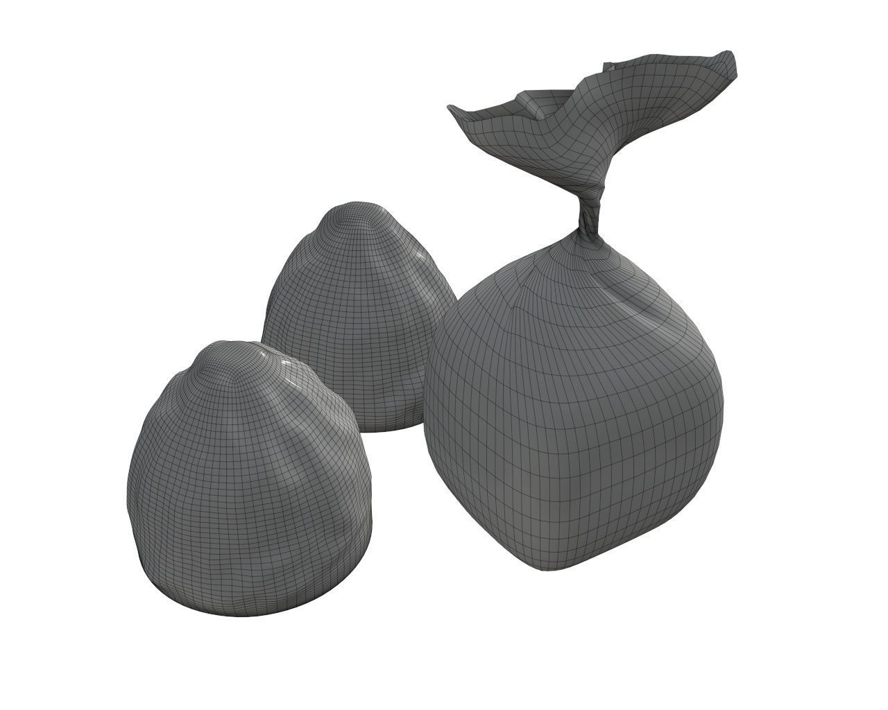 Blank food candy chocolate plastic package wrap mock up 02 3D model_7