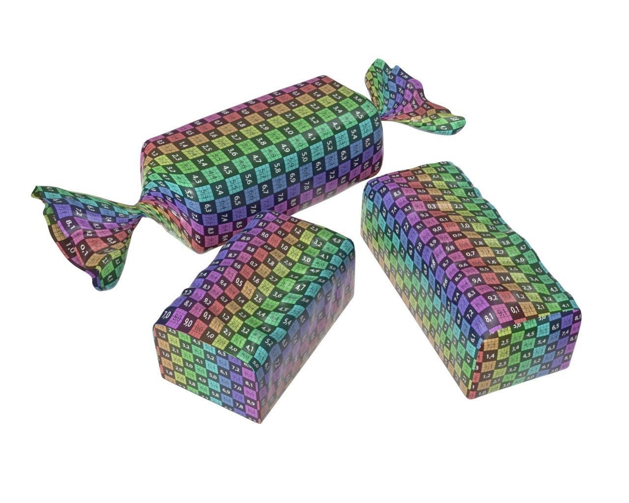 Blank food candy chocolate plastic package wrap mock up 03 3D model_9