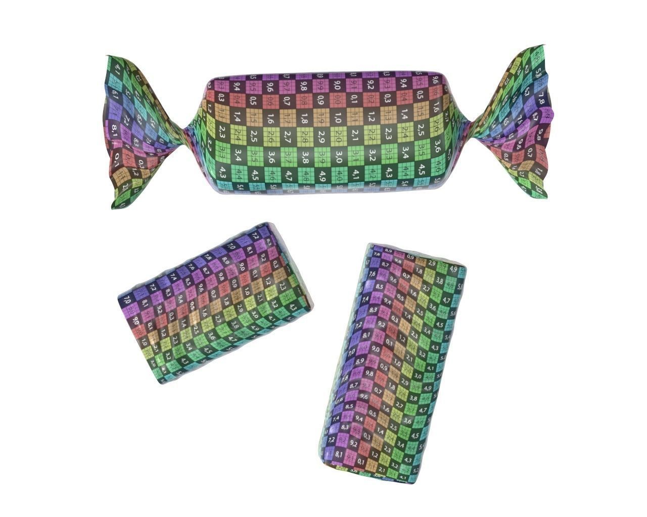 Blank food candy chocolate plastic package wrap mock up 03 3D model_12