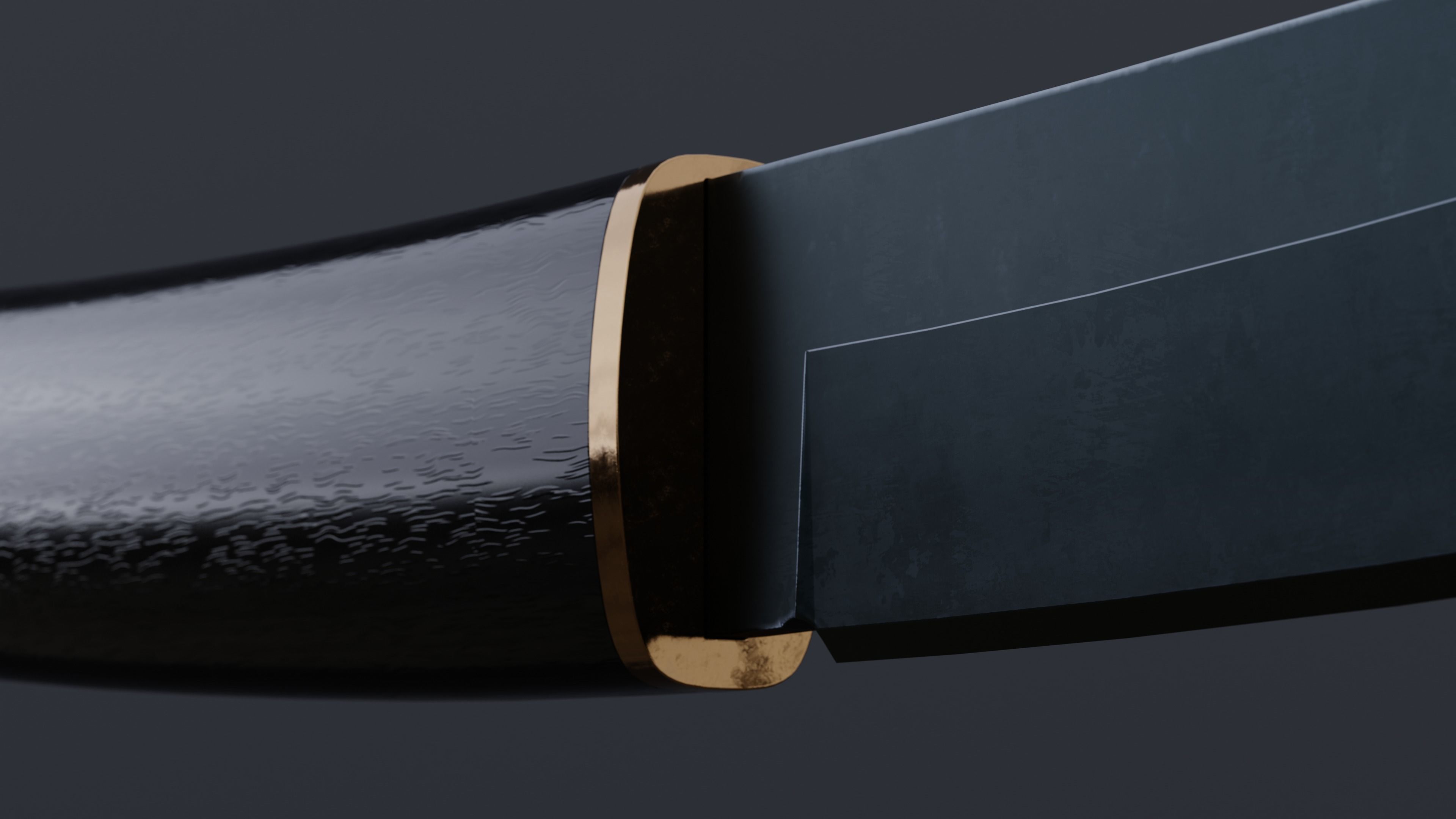 Tanto - knife Low-poly 3D model_2