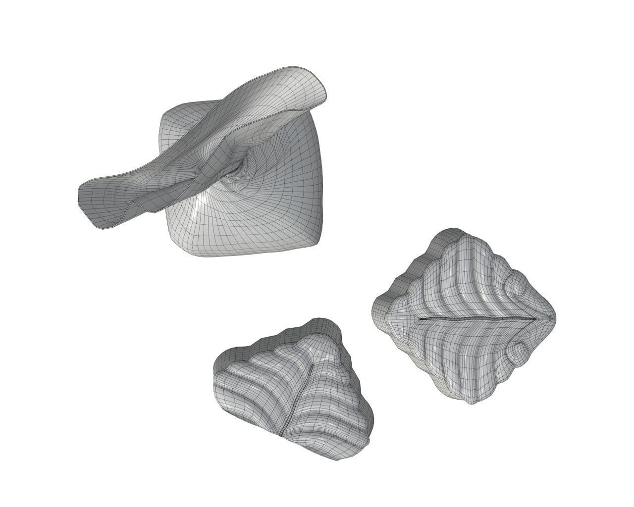 Blank food candy chocolate plastic package wrap mock up 04 3D model_8