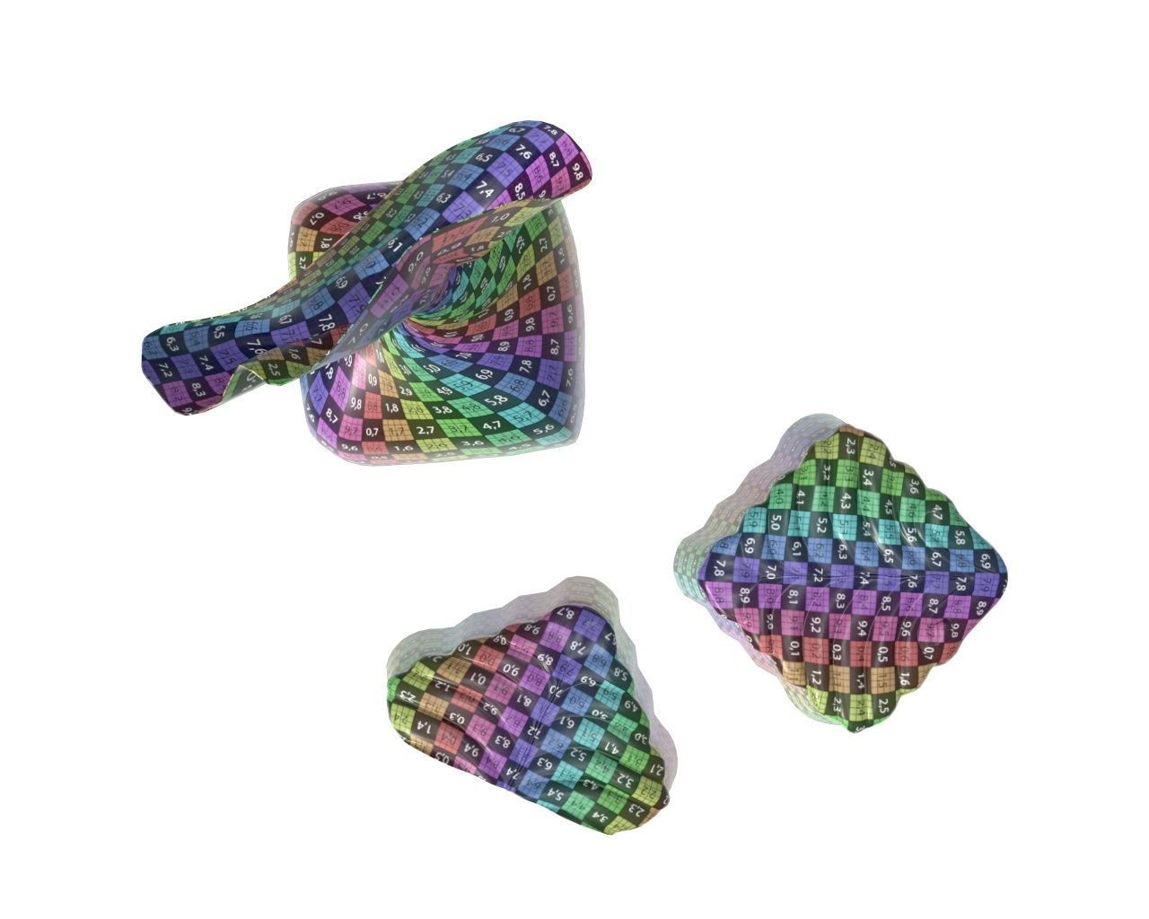 Blank food candy chocolate plastic package wrap mock up 04 3D model_12