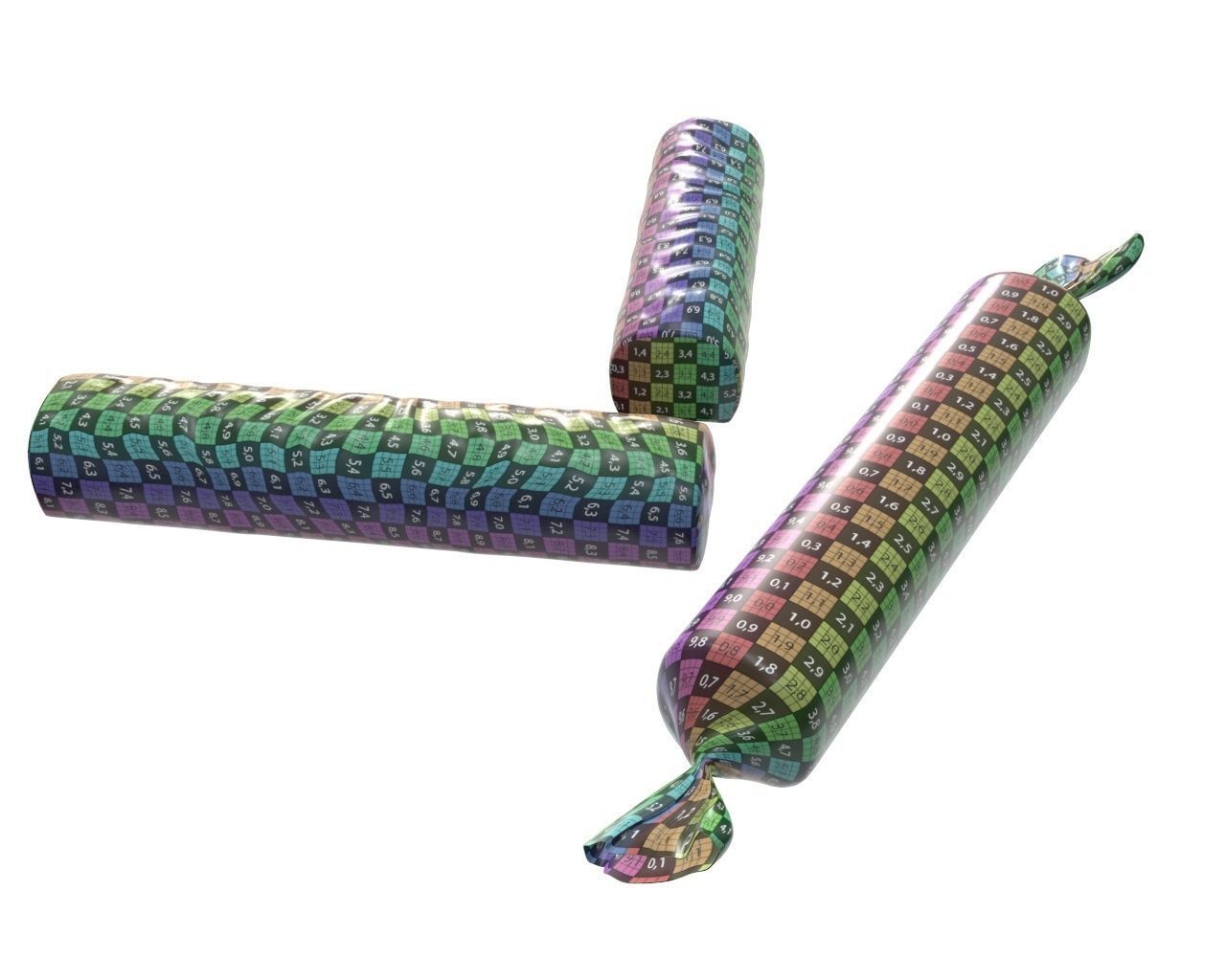 Blank food candy chocolate plastic package wrap mock up 06 3D model_11