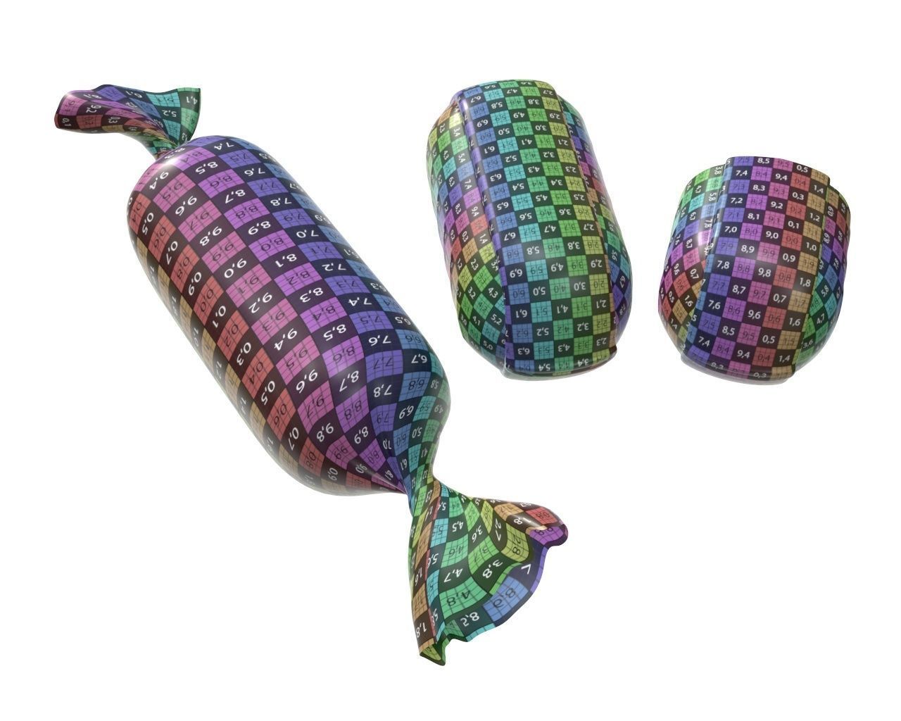 Blank food candy plastic package wrap mock up 3D model_11