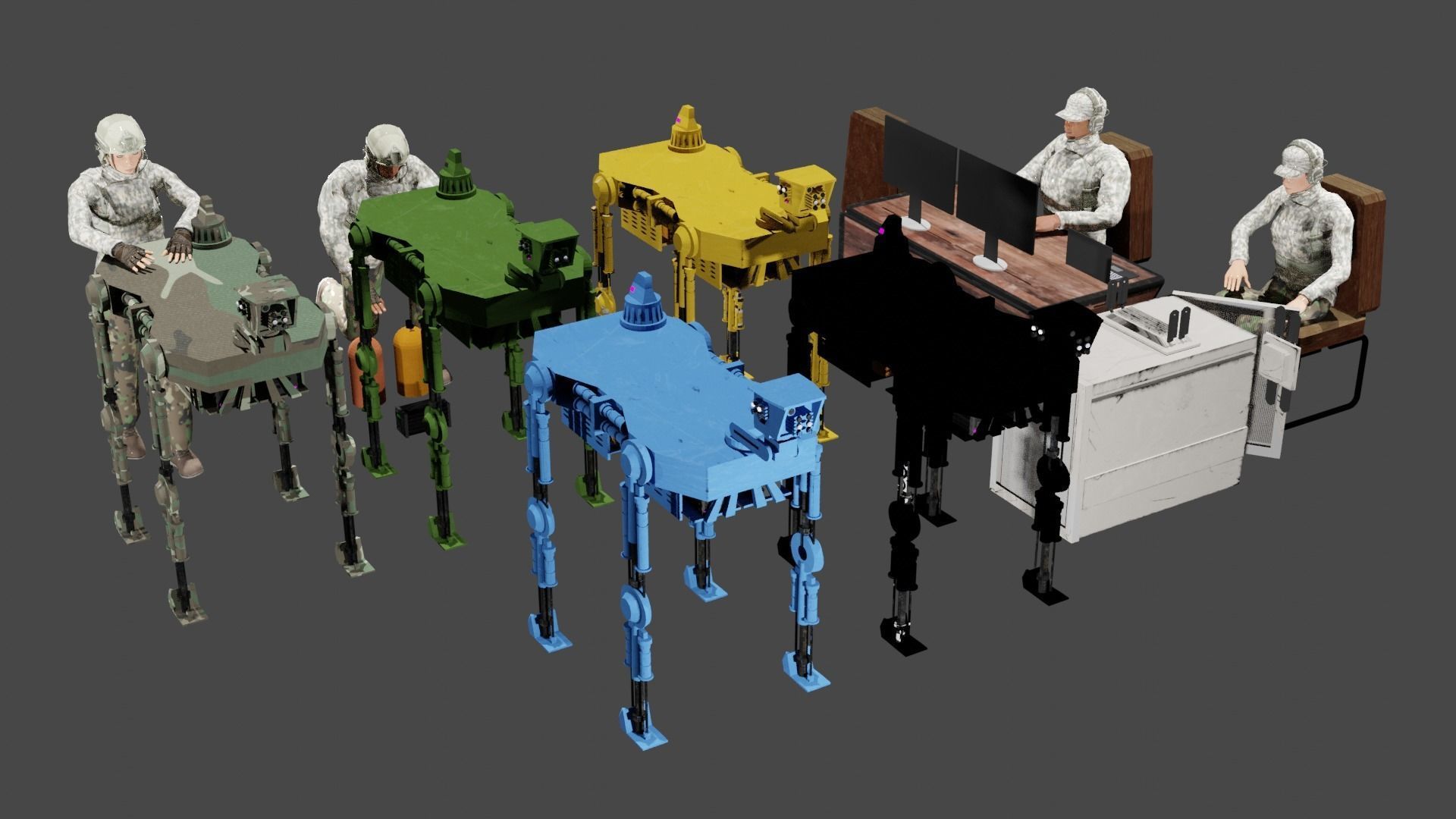 Assistant Robot Dog Mule 3D model_5