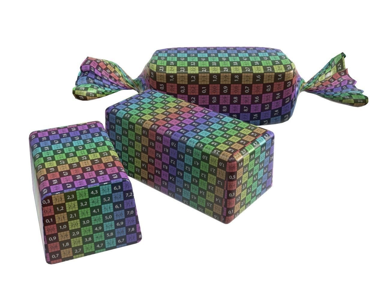 Blank food candy plastic package wrap mock up 02 3D model_10