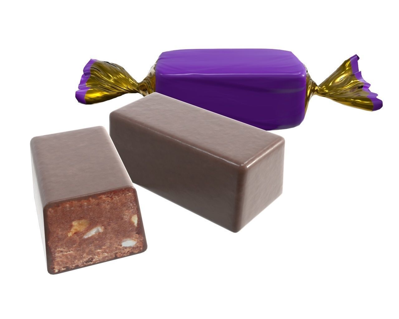 Blank food candy plastic package wrap mock up 02 3D model_2