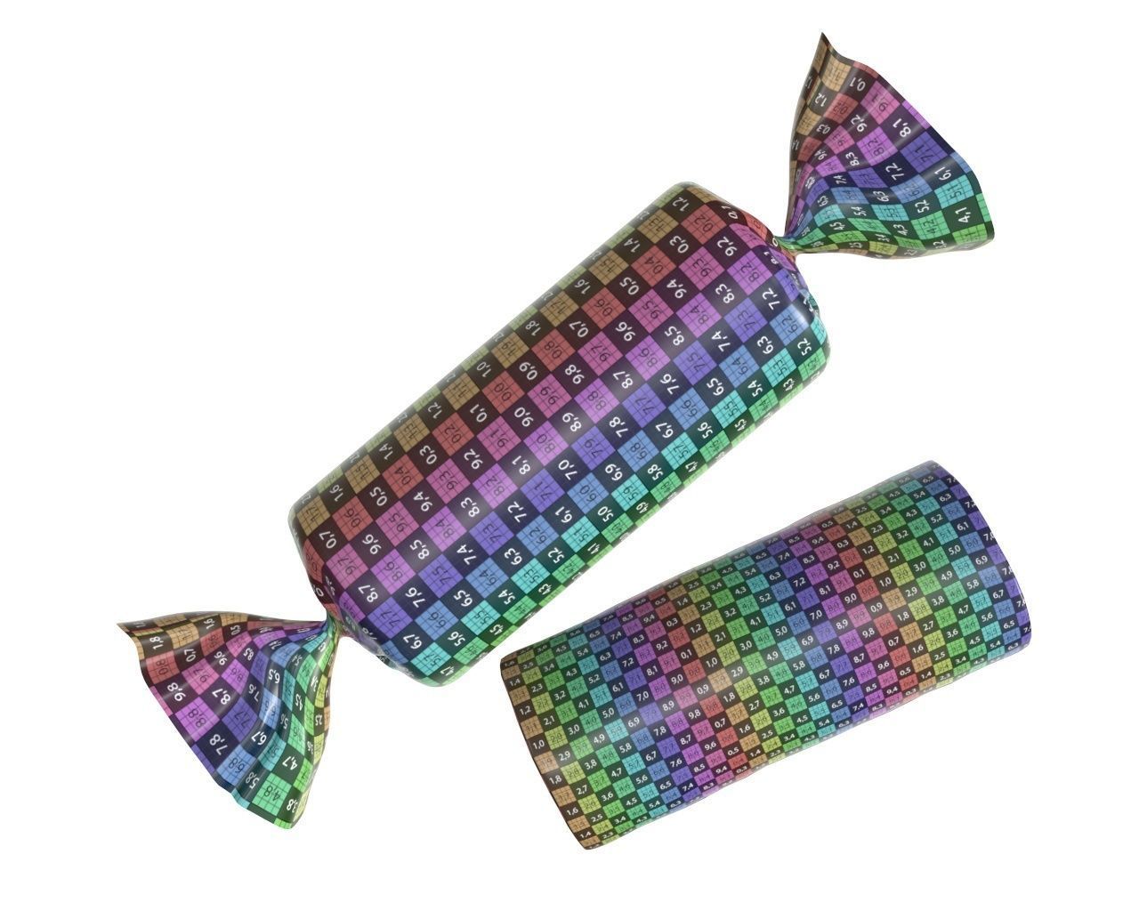 Blank food candy plastic package wrap mock up 03 3D model_12