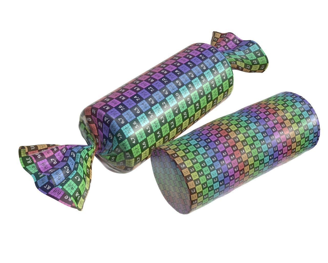 Blank food candy plastic package wrap mock up 03 3D model_10