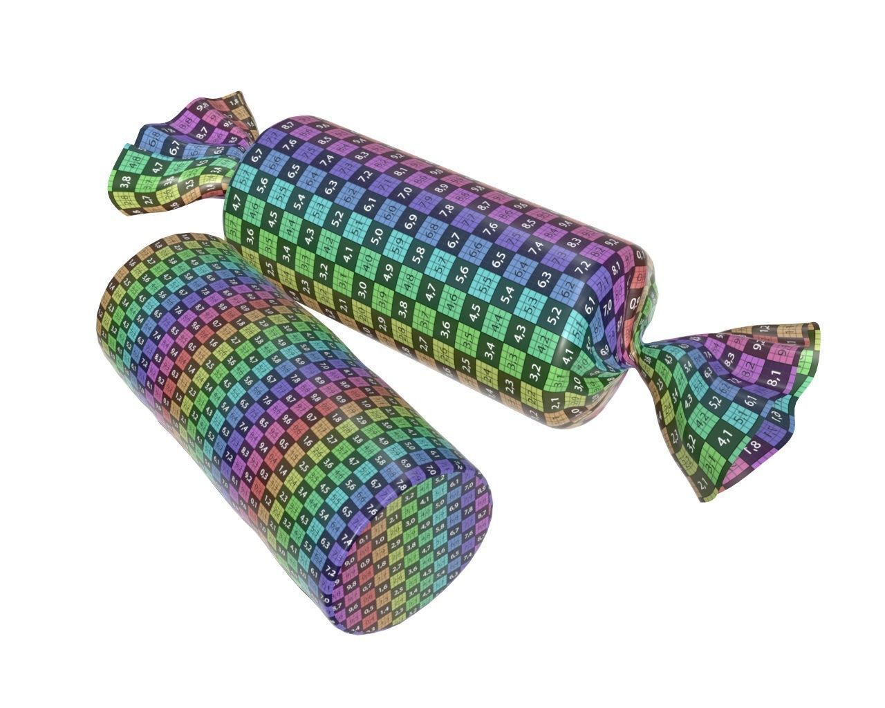 Blank food candy plastic package wrap mock up 03 3D model_8