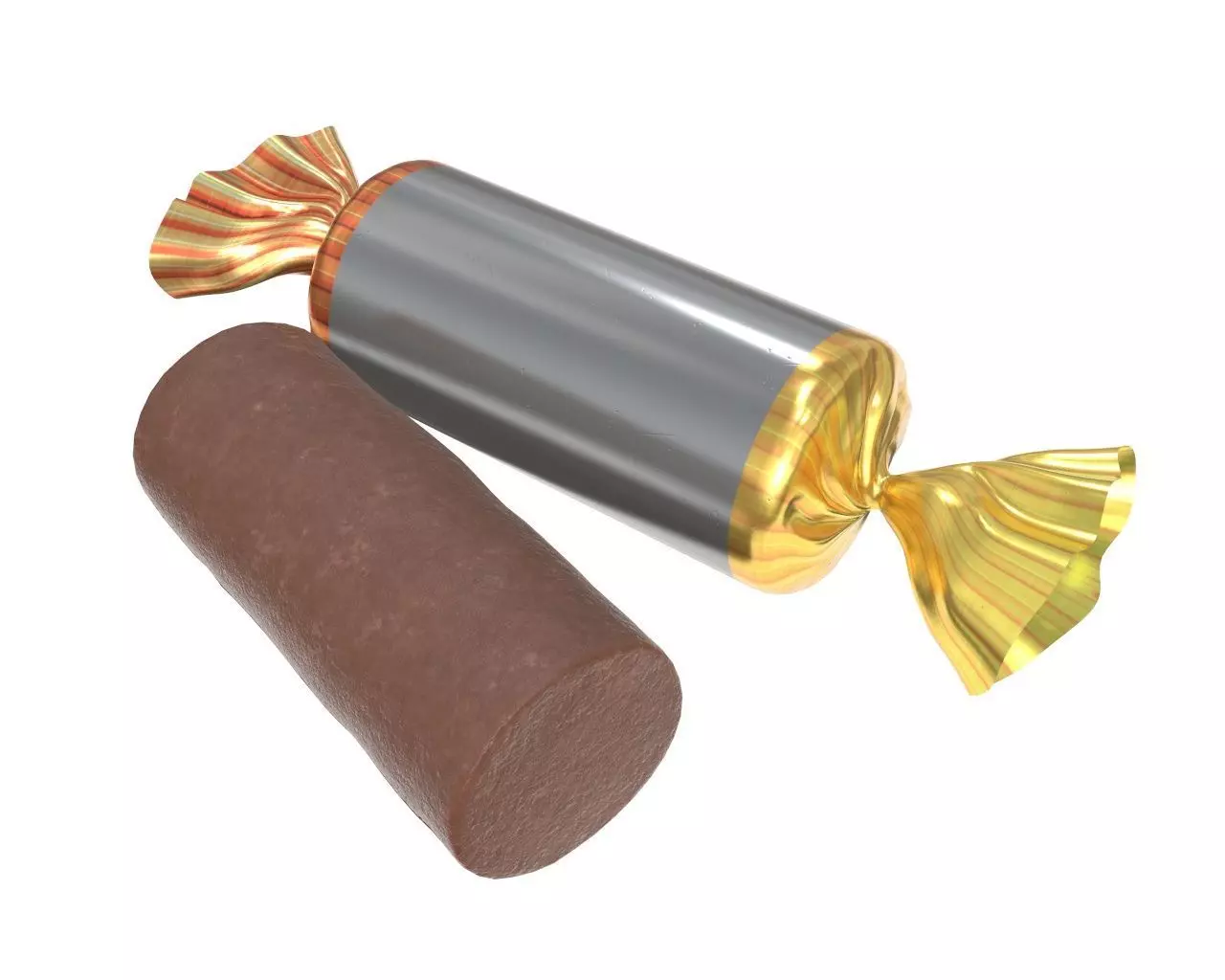 Blank food candy plastic package wrap mock up 03 3D model_0