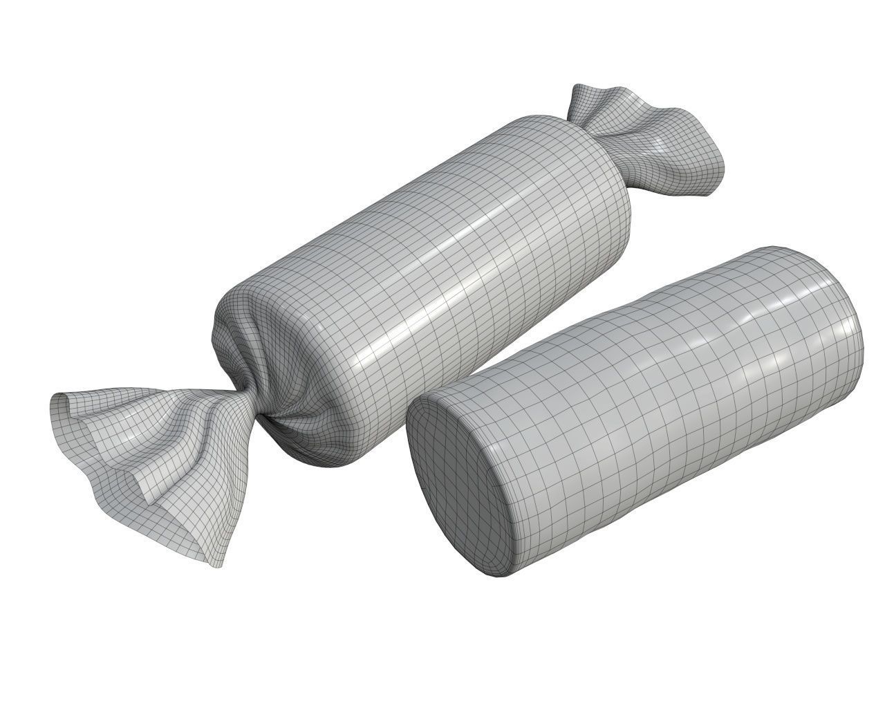 Blank food candy plastic package wrap mock up 03 3D model_6