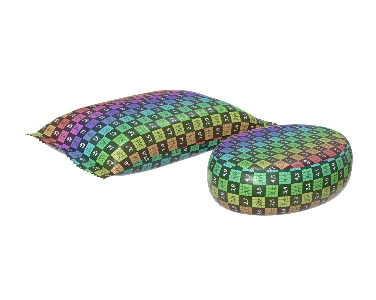 Blank package with caramel mock up 3D model_11