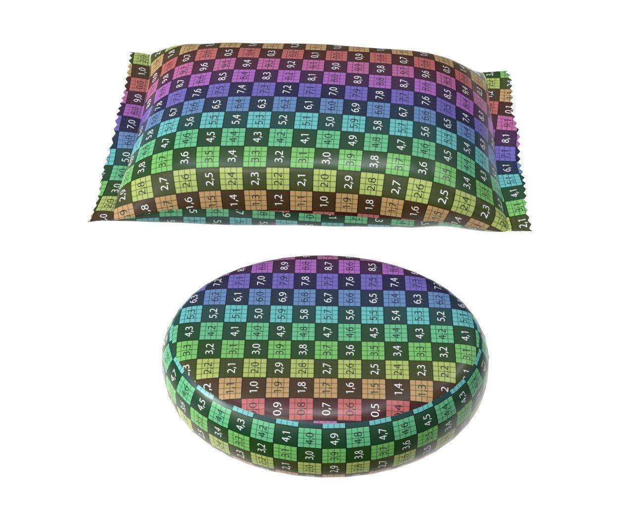 Blank package with caramel mock up 3D model_10