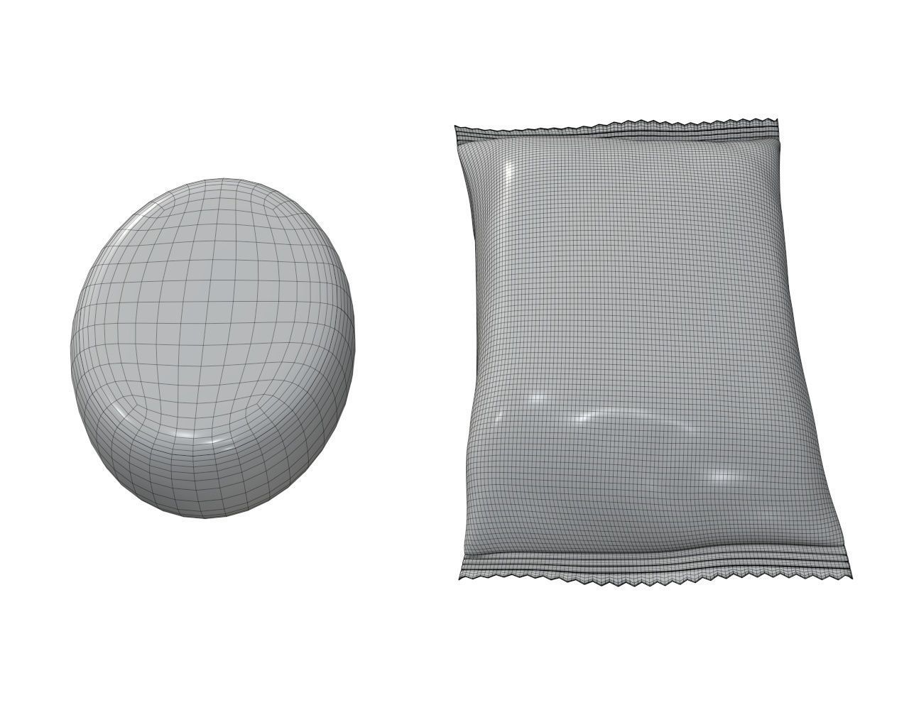 Blank package with caramel mock up 3D model_8