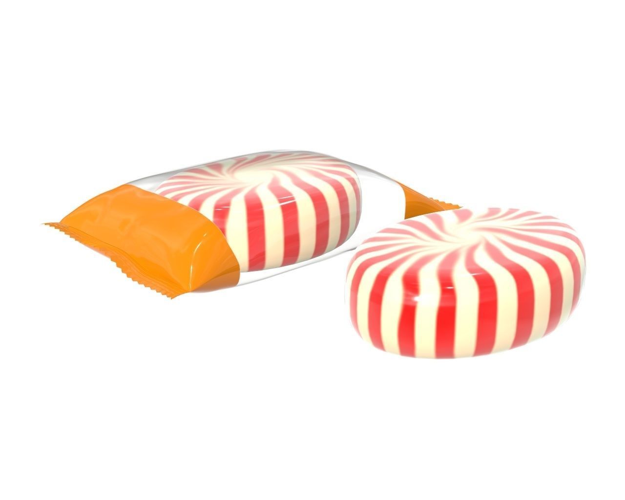 Blank package with caramel mock up 3D model_3