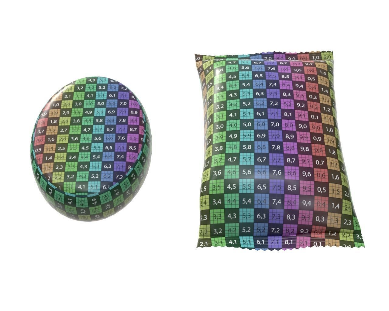 Blank package with caramel mock up 3D model_12