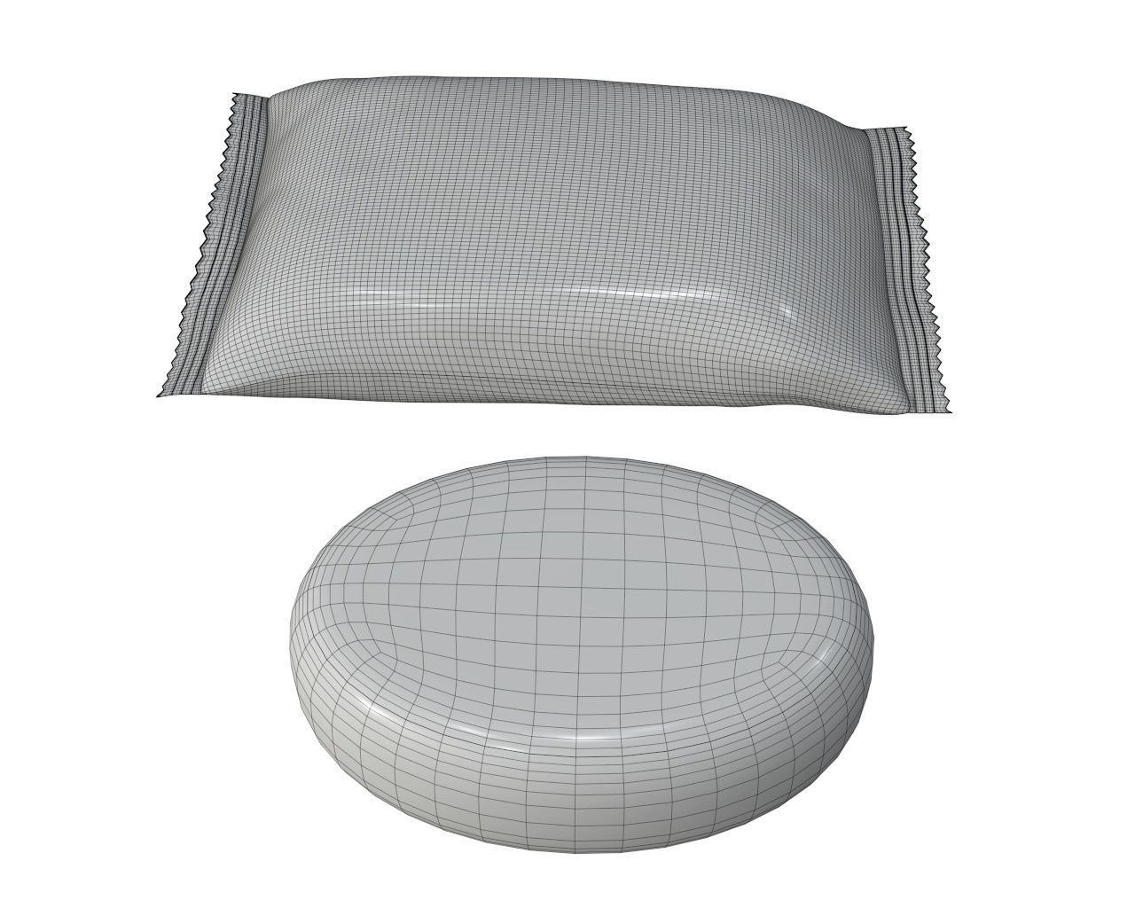 Blank package with caramel mock up 3D model_6